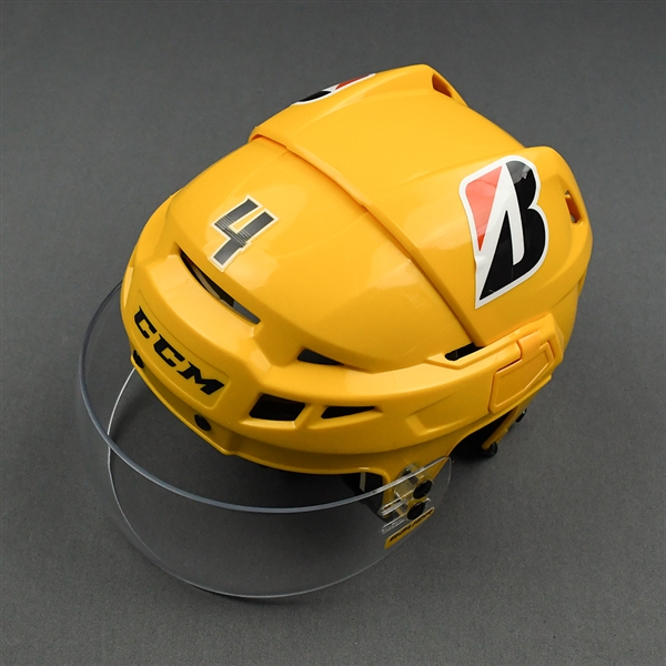 Ryan Ellis - Game-Worn - Gold CCM Helmet - 2020-21 NHL Regular Season and 2021 Stanley Cup Playoffs