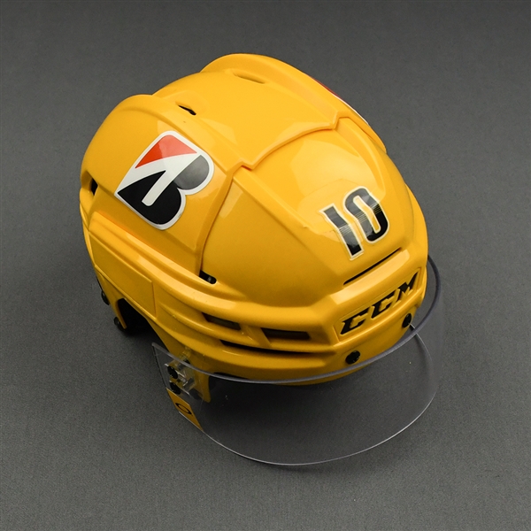 Colton Sissons - Game-Worn - Gold CCM Helmet - 2020-21 NHL Regular Season and 2021 Stanley Cup Playoffs