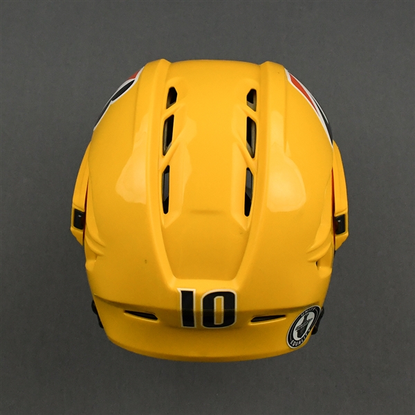 Colton Sissons - Game-Worn - Gold CCM Helmet - 2020-21 NHL Regular Season and 2021 Stanley Cup Playoffs