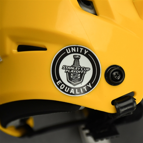 Luke Kunin - Game-Worn - Gold CCM Helmet - 2020-21 NHL Regular Season and 2021 Stanley Cup Playoffs