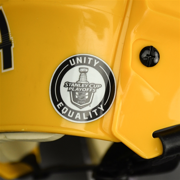 Mattias Ekholm - Game-Worn - Gold Bauer Helmet - 2020-21 NHL Regular Season and 2021 Stanley Cup Playoffs