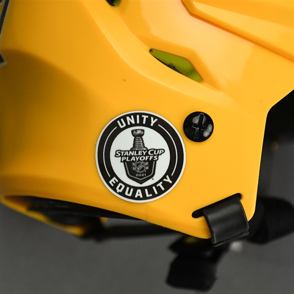 Ben Harpur - Game-Worn - Gold Bauer Helmet - 2020-21 NHL Regular Season and 2021 Stanley Cup Playoffs