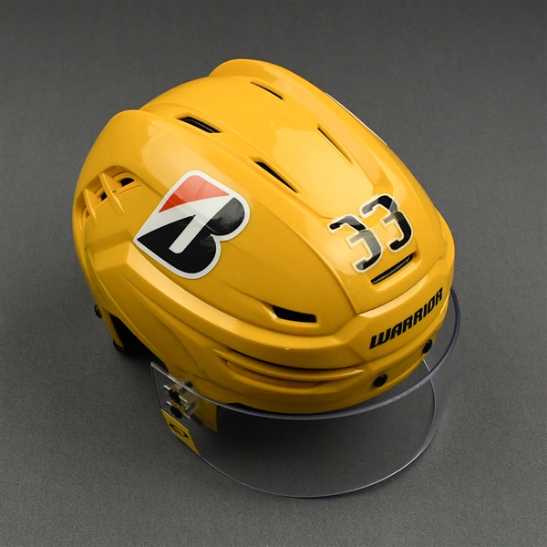 Viktor Arvidsson - Game-Worn - Gold Warrior Helmet - 2020-21 NHL Regular Season and 2021 Stanley Cup Playoffs