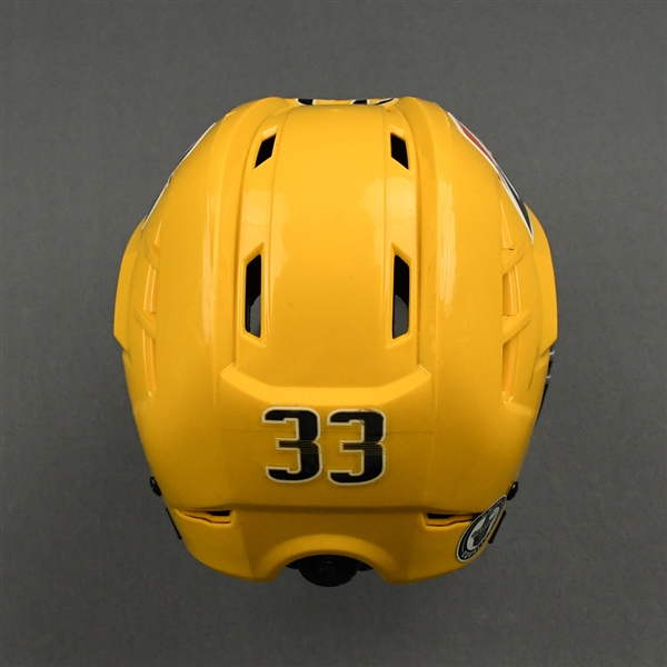 Viktor Arvidsson - Game-Worn - Gold Warrior Helmet - 2020-21 NHL Regular Season and 2021 Stanley Cup Playoffs