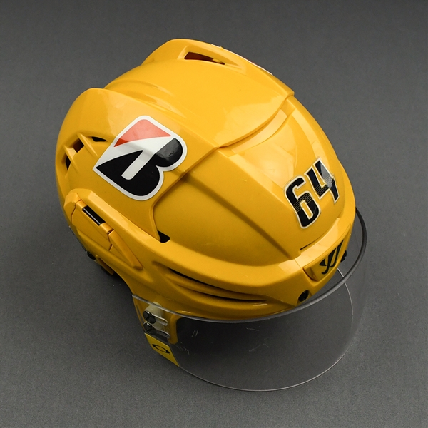 Mikael Granlund - Game-Worn - Gold Warrior Helmet - 2020-21 NHL Regular Season and 2021 Stanley Cup Playoffs