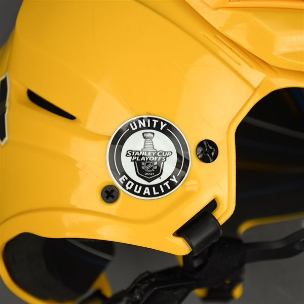 Mikael Granlund - Game-Worn - Gold Warrior Helmet - 2020-21 NHL Regular Season and 2021 Stanley Cup Playoffs