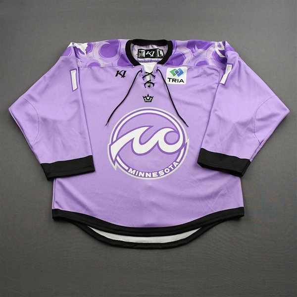 Lisa Martinson - Game-Issued Hockey Fights Cancer Jersey
