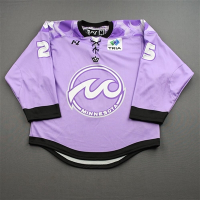 Nicole Schammel - Game-Worn Hockey Fights Cancer Autographed Jersey - Worn Dec. 18, 2021