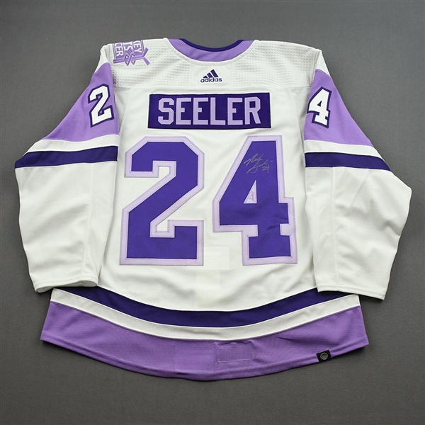 Nick Seeler - Warm-Up Worn Hockey Fights Cancer Autographed Jersey - November 18, 2021