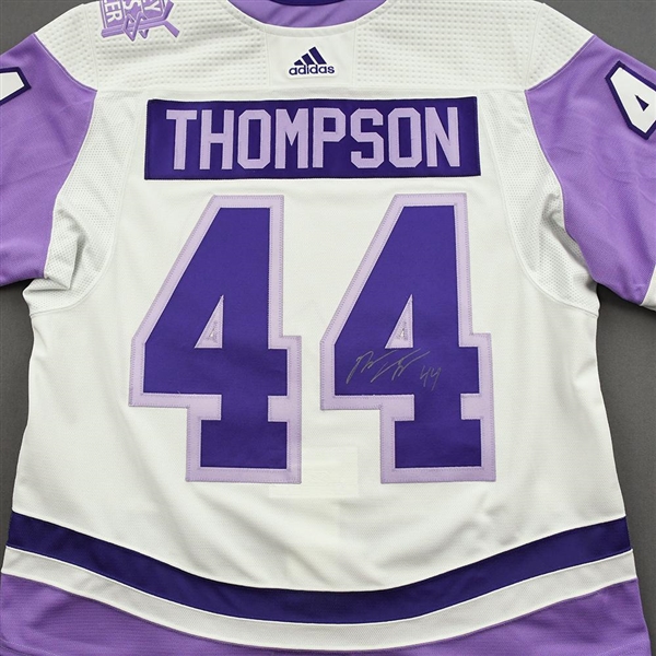 Nate Thompson - Warm-Up Worn Hockey Fights Cancer Autographed Jersey - November 18, 2021