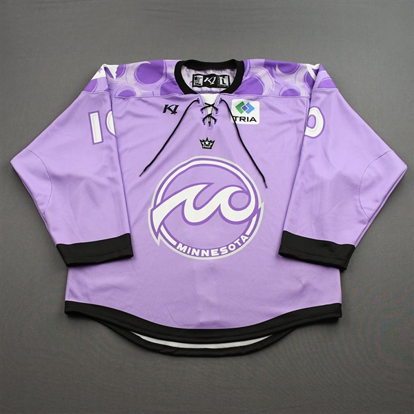 Brooke White-Lancette - Game-Issued Hockey Fights Cancer Jersey - Autographed