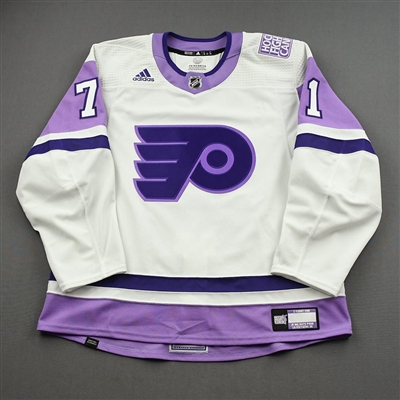 Max Willman - Warm-Up Worn Hockey Fights Cancer Autographed Jersey - November 18, 2021