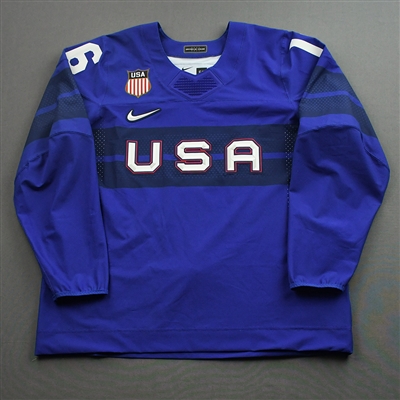 Nick Abruzzese - Game-Worn Mens 2022 Olympic Winter Games Beijing Jersey - February 13, 2022 vs. Germany