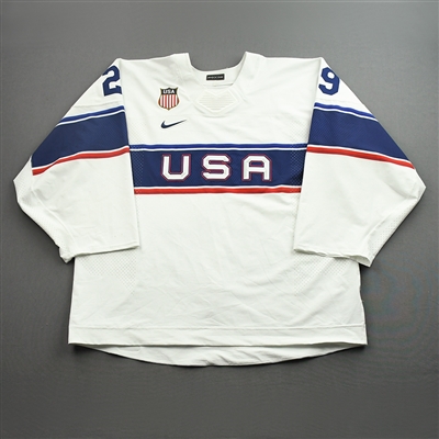 Drew Commesso - Game-Worn Mens 2022 Olympic Winter Games Beijing Jersey - Back-Up Only - February 12, 2022 vs. Canada