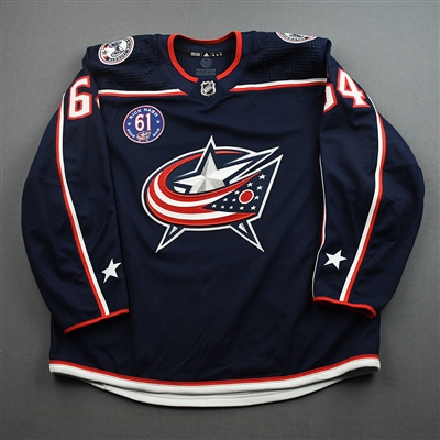 Trey Fix-Wolansky - Game-Issued Jersey w/ Rick Nash #61 Retirement Night Patch - March 5, 2022