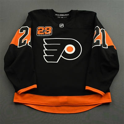 Scott Laughton - Game-Issued Third Giroux 1000th Game Jersey - March 17, 2022