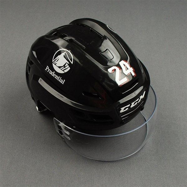 Ty Smith - Game-Worn Black Third CCM Helmet w/ Oakley Shield - 2021-22 NHL Season