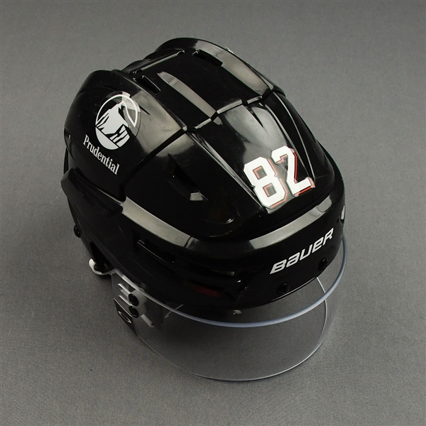 Nikita Okhotiuk - Game-Worn Black Third Bauer Helmet w/ Oakley Shield - 2021-22 NHL Season