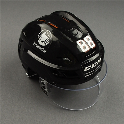 Kevin Bahl - Game-Worn Black Third CCM Helmet w/ Oakley Shield - 2021-22 NHL Season