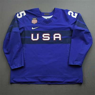 Marc McLaughlin - Game-Issued Mens 2022 Olympic Winter Games Beijing Jersey - February 13, 2022 vs. Germany