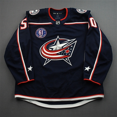 Eric Robinson - Game-Issued Jersey w/ Rick Nash #61 Retirement Night Patch - March 5, 2022