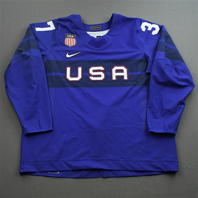 Nick Shore - Game-Worn Mens 2022 Olympic Winter Games Beijing Jersey - February 13, 2022 vs. Germany