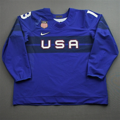 Nathan Smith - Game-Worn Mens 2022 Olympic Winter Games Beijing Jersey - February 13, 2022 vs. Germany