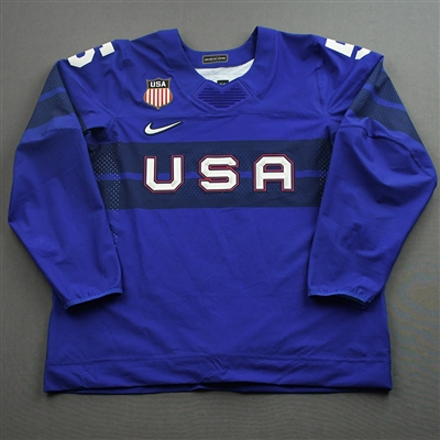 David Warsofsky - Game-Worn Mens 2022 Olympic Winter Games Beijing Jersey - February 13, 2022 vs. Germany