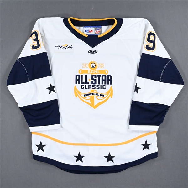 Chad Nychuk - 2023 ECHL All-Star Classic - Western Conference - Game-Worn Autographed White Set 1 Jersey