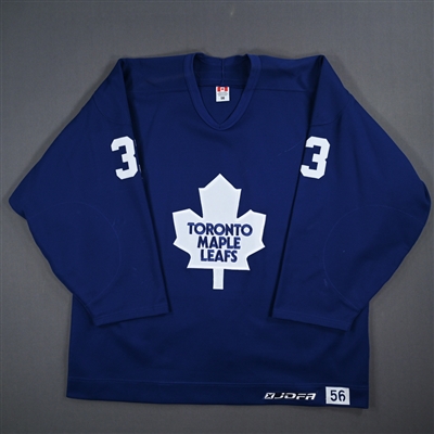 Steve Thomas - Toronto Maple Leafs - Blue Practice-Worn Jersey