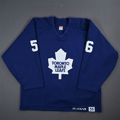 Andy Wozniewski - Toronto Maple Leafs - Blue Practice-Worn Jersey