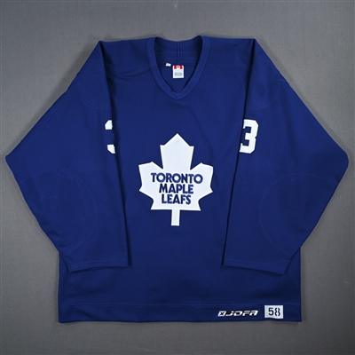 Wade Belak - Toronto Maple Leafs- Blue Practice-Worn Jersey
