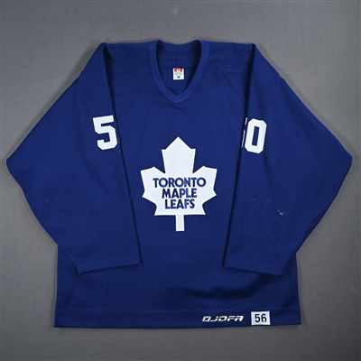 Darryl Boyce - Toronto Maple Leafs- Blue Practice-Worn Jersey
