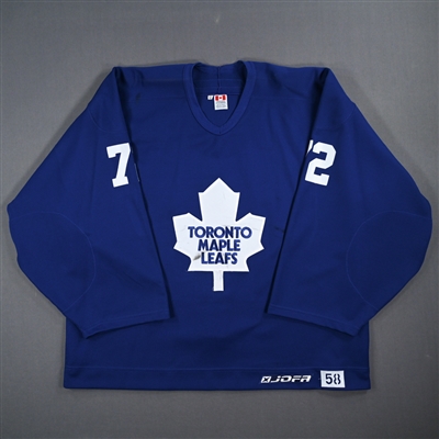 Scott Della Vedova - Toronto Maple Leafs- Blue Practice-Worn Jersey