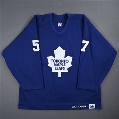 Alex Foster - Toronto Maple Leafs- Blue Practice-Worn Jersey