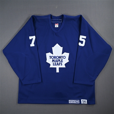 Alex Foster - Toronto Maple Leafs- Blue Practice-Issued Jersey 
