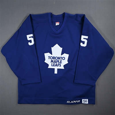 Richard Jackman - Toronto Maple Leafs- Blue Practice-Worn Jersey