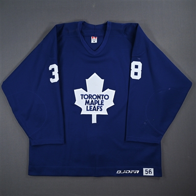 Brad Leeb - Toronto Maple Leafs- Blue Practice-Worn Jersey