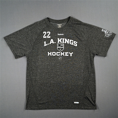 Trevor Lewis - Player-Issued Grey Practice T-Shirt - Stanley Cup Final Logo - 2012 Stanley Cup Finals