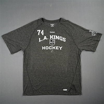 Dwight King - Player-Issued Grey Practice T-Shirt - Stanley Cup Final Logo - 2012 Stanley Cup Finals