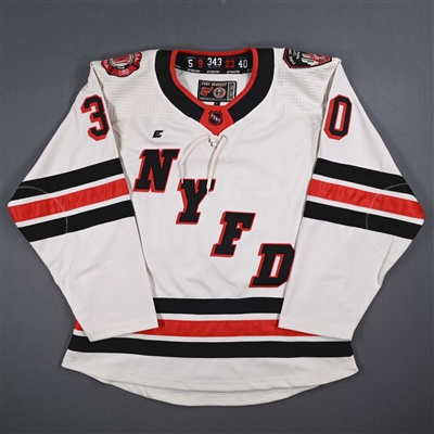 Joe Downey - Team-Issued Cream Jersey Commemorative - 50th Annual FDNY vs. NYPD Game