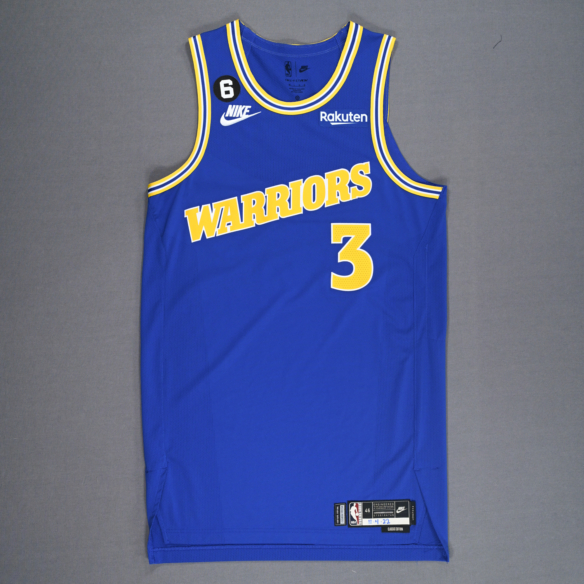 Golden State Warriors Collection Game-Worn Jersey Auction Ends 4/22/2024 