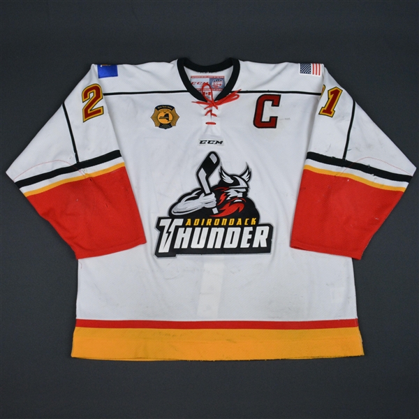 Peter MacArthur - Adirondack Thunder - 2016 ECHL Captains Club Game-Worn Jersey