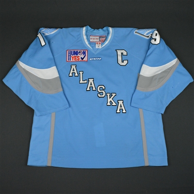 William Wrenn - Alaska Aces - 2016 ECHL Captains Club Game-Worn Jersey
