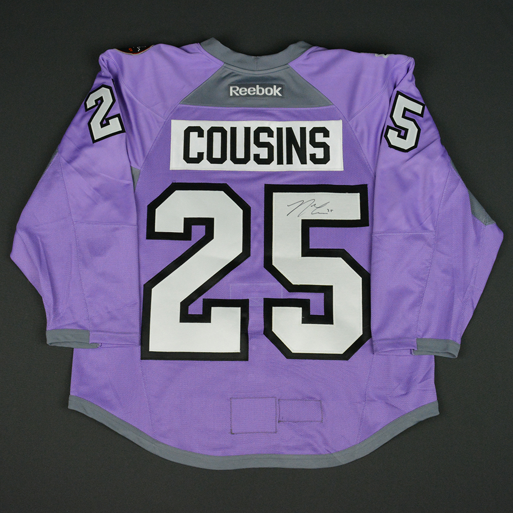 Lot Detail Nick Cousins Philadelphia Flyers Hockey Fights Cancer Warmup Worn Autographed Jersey