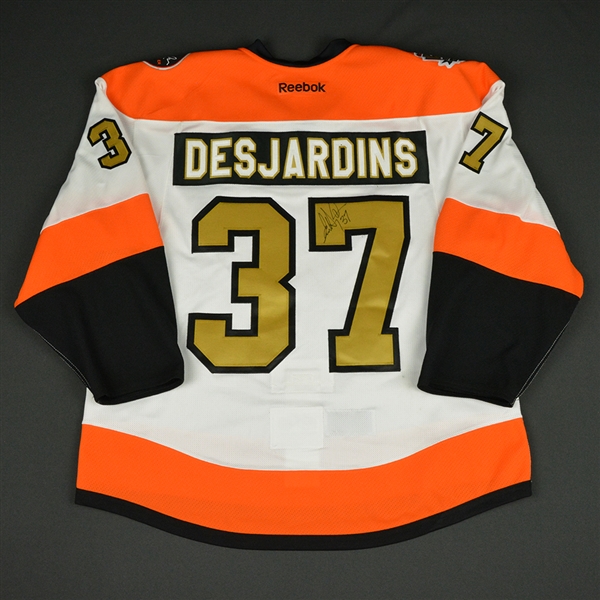 Eric Desjardins - Philadelphia Flyers - 50th Anniversary Alumni Game - Game-Worn Autographed Jersey w/C