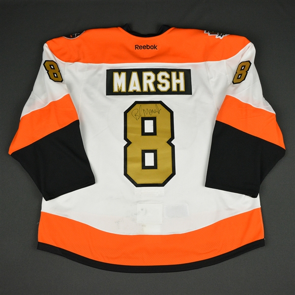 Brad Marsh - Philadelphia Flyers - 50th Anniversary Alumni Game - Game-Worn Autographed Jersey w/A