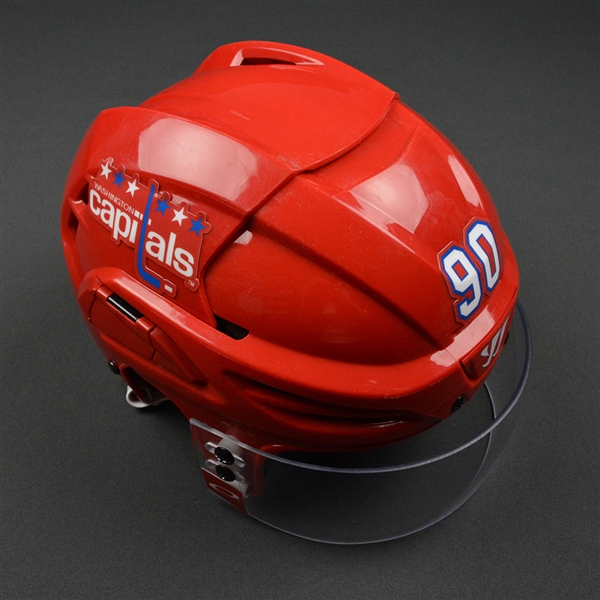 Marcus Johansson - Washington Capitals - 2016-17 Game-Worn Red Third Helmet  