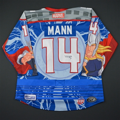 Rob Mann - Utah Grizzlies - 2017-18 MARVEL Super Hero Night - Game-Worn Jersey