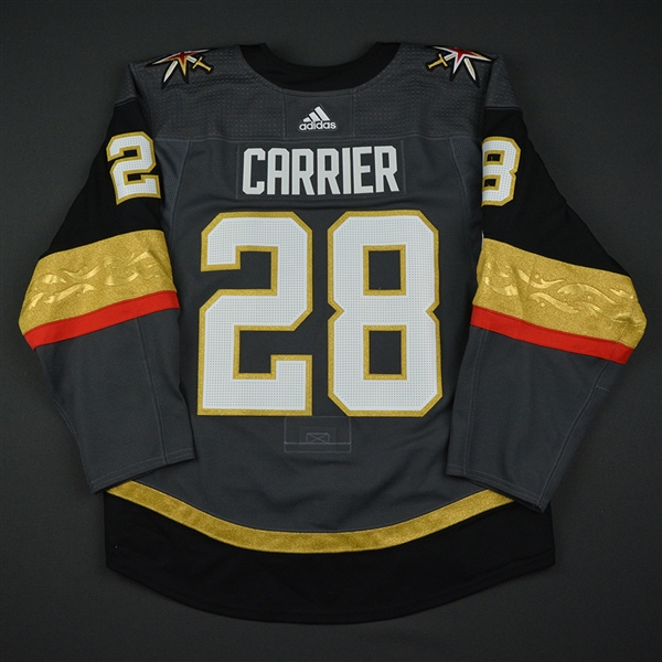 William Carrier - Vegas Golden Knights - 2017-18 Inaugural Game at T-Mobile Arena - Game-Worn Jersey - 1st Period Only
